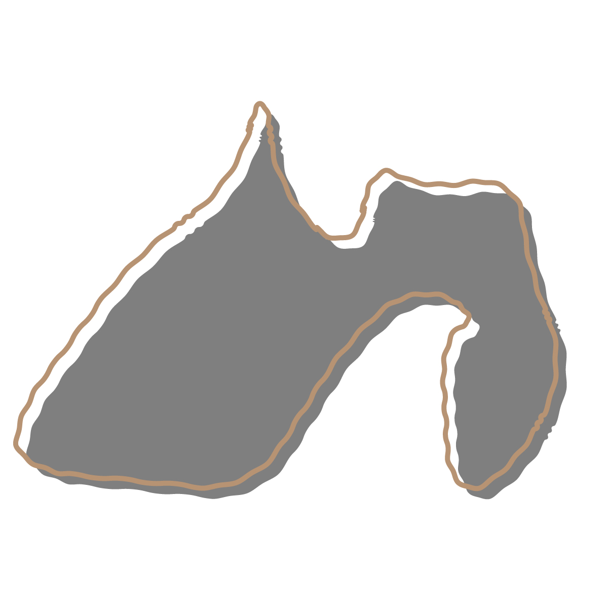静岡県の無料フリーイラスト｜簡易・イラスト風(黒)