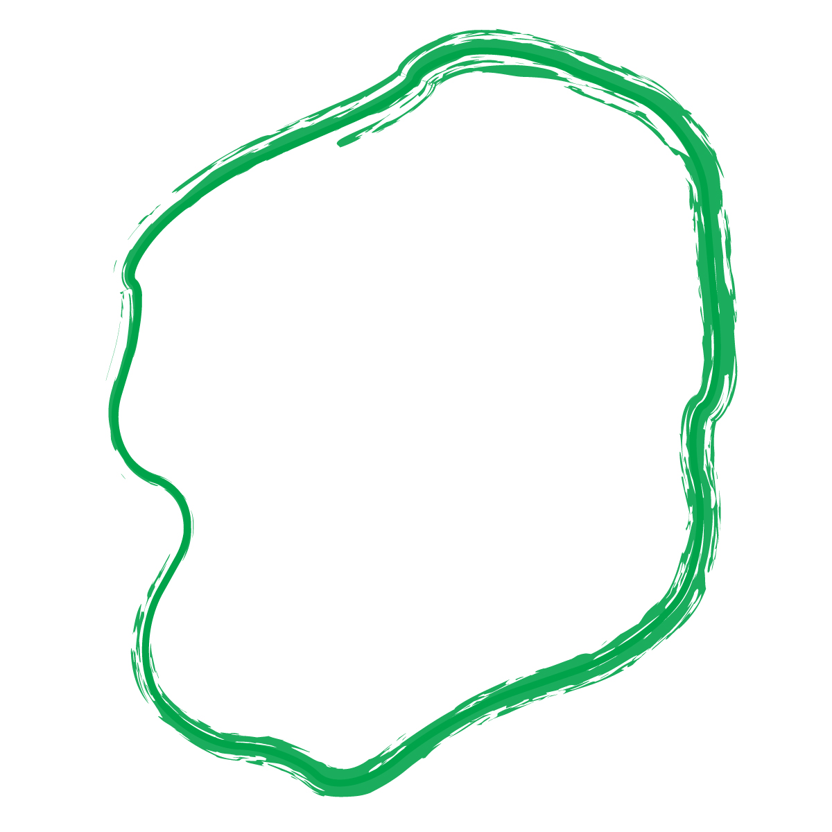栃木県の無料フリーイラスト｜簡易・毛筆(緑)