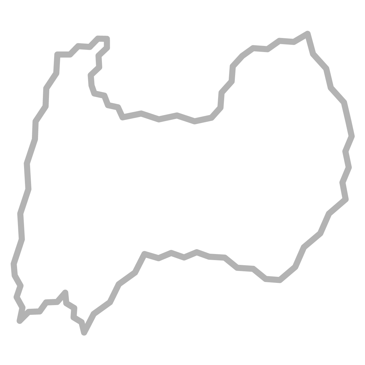 富山県の無料フリーイラスト｜簡易・ジグザグ(グレー)