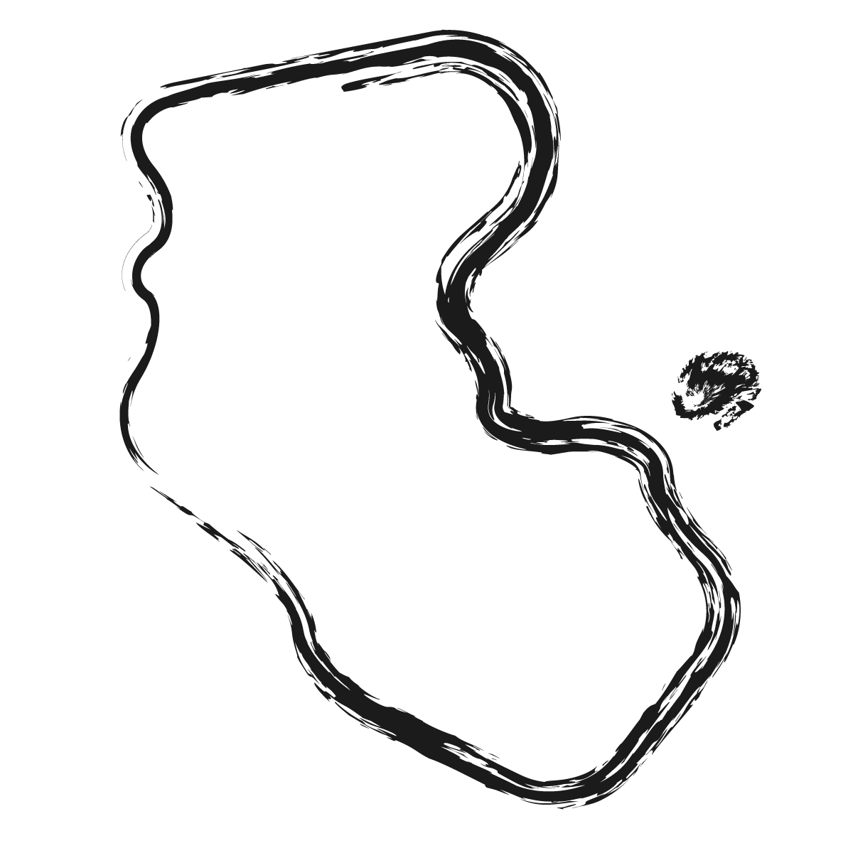 和歌山県の無料フリーイラスト｜簡易・毛筆(黒)