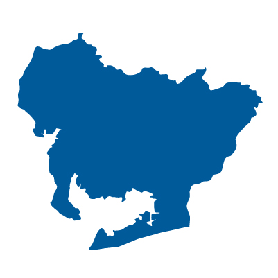 愛知県の無料フリーイラスト｜文字なし(青)