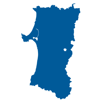 秋田県の無料フリーイラスト|文字なし(青)