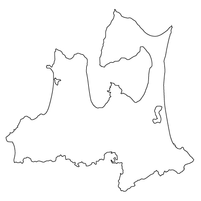 青森県の無料フリーイラスト|文字なし(白)