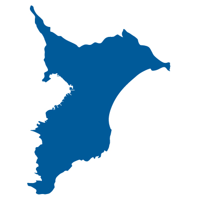 千葉県の無料フリーイラスト｜文字なし(青)