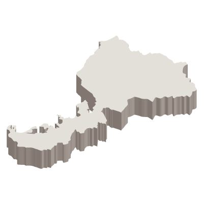 福井県の無料フリーイラスト｜文字なし・立体(白)