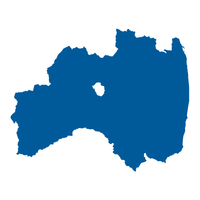 福島県の無料フリーイラスト|文字なし(青)