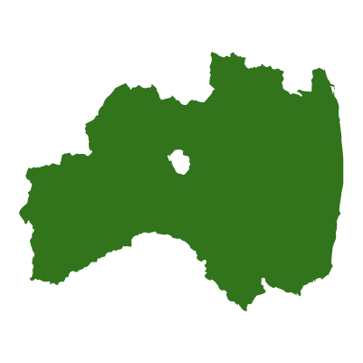 福島県の無料フリーイラスト|文字なし(緑)