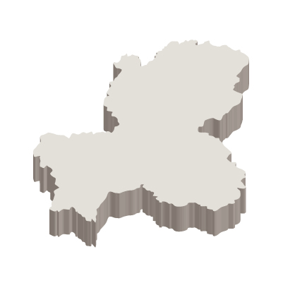 岐阜県の無料フリーイラスト｜文字なし・立体(白)