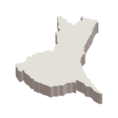 茨城県の無料フリーイラスト｜文字なし・立体(白)