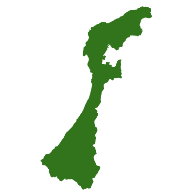 石川県の無料フリーイラスト｜文字なし(緑)
