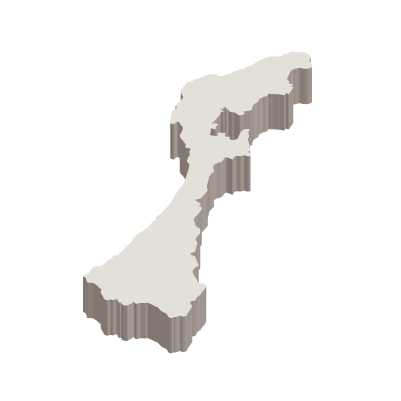 石川県の無料フリーイラスト｜文字なし・立体(白)