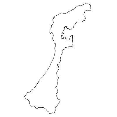 石川県の無料フリーイラスト|文字なし(白)