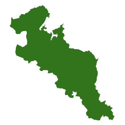 京都府の無料フリーイラスト｜文字なし(緑)