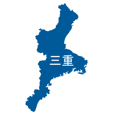 三重県の無料フリーイラスト｜日本語・都道府県名あり(青)