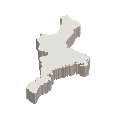 三重県の無料フリーイラスト｜文字なし・立体(白)