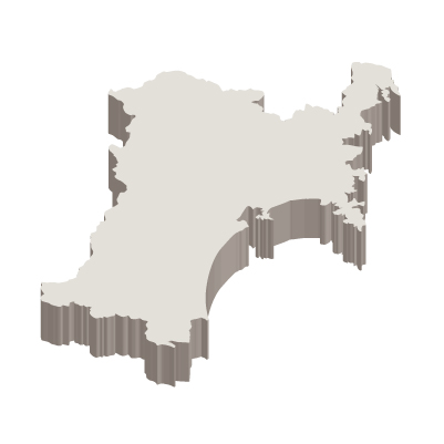 宮城県の無料フリーイラスト|文字なし・立体(白)