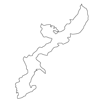 沖縄県の無料フリーイラスト|文字なし(白)