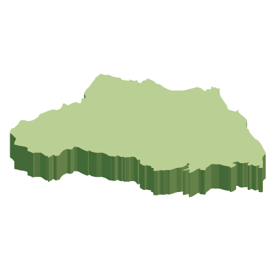 埼玉県の無料フリーイラスト｜文字なし・立体(緑)