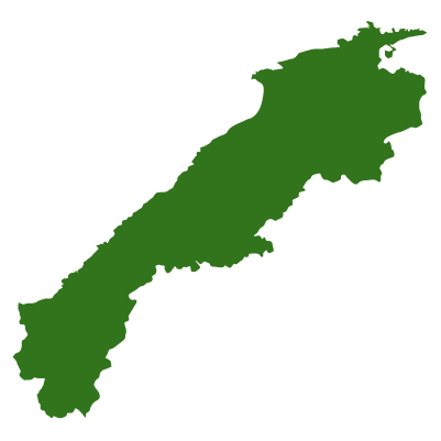 島根県の無料フリーイラスト|文字なし(緑)