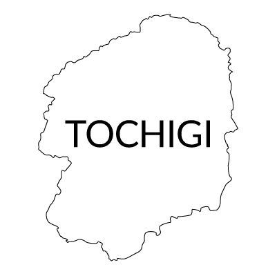 栃木県の無料フリーイラスト｜英語・都道府県名あり(白)