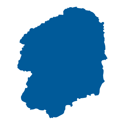 栃木県の無料フリーイラスト｜文字なし(青)