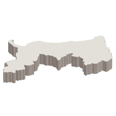 鳥取県の無料フリーイラスト｜文字なし・立体(白)