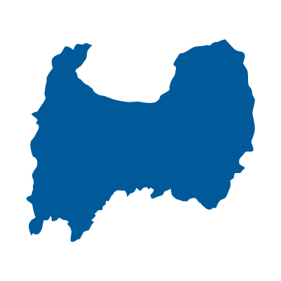 富山県の無料フリーイラスト｜文字なし(青)