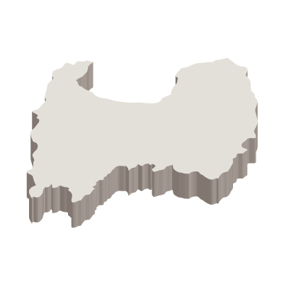 富山県の無料フリーイラスト|文字なし・立体(白)