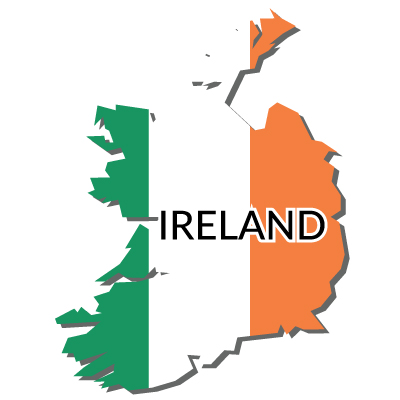 アイルランド無料フリーイラスト｜英語・国旗付
