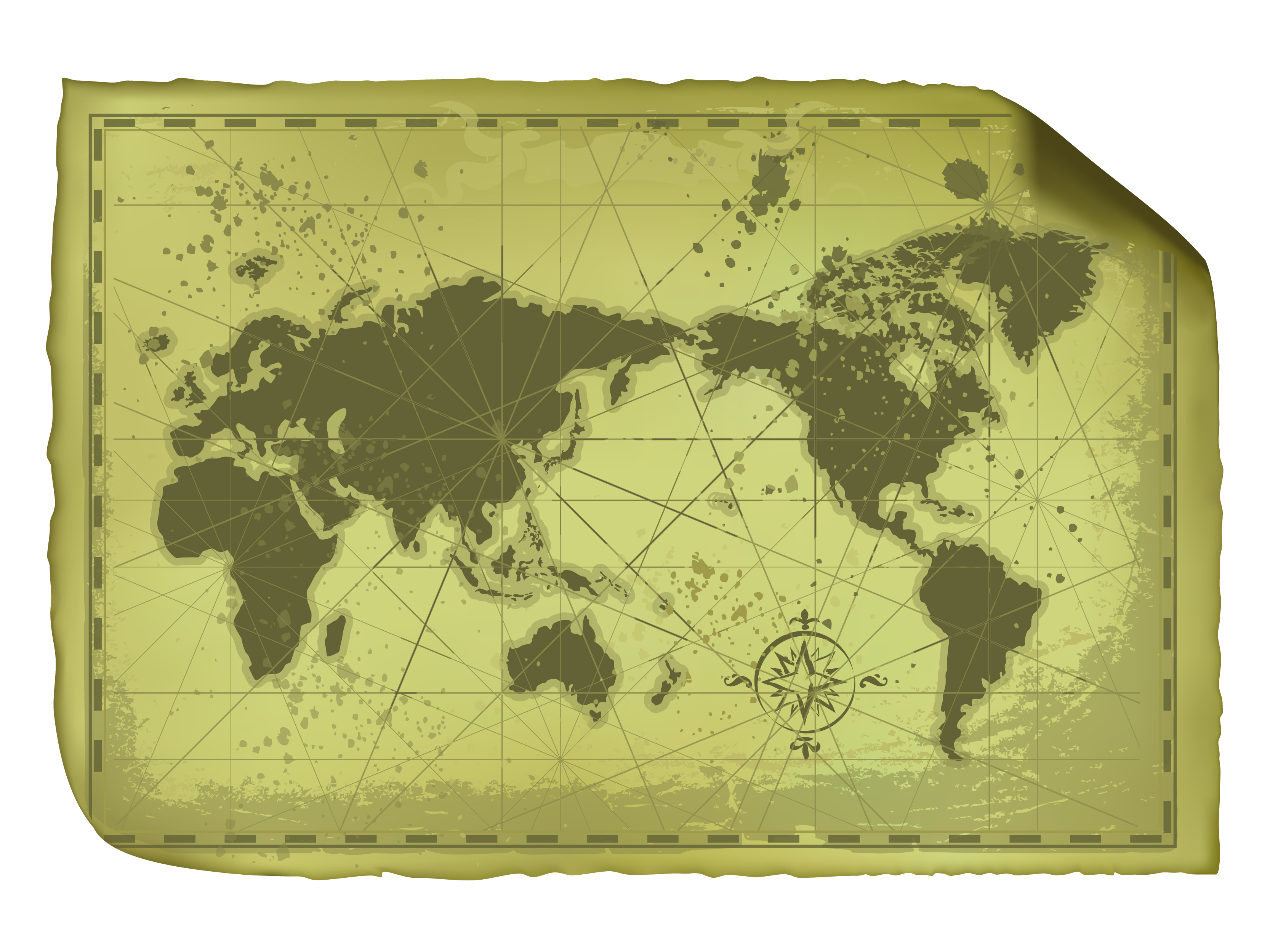 世界地図(全域)無料フリーイラスト｜旧マップ6