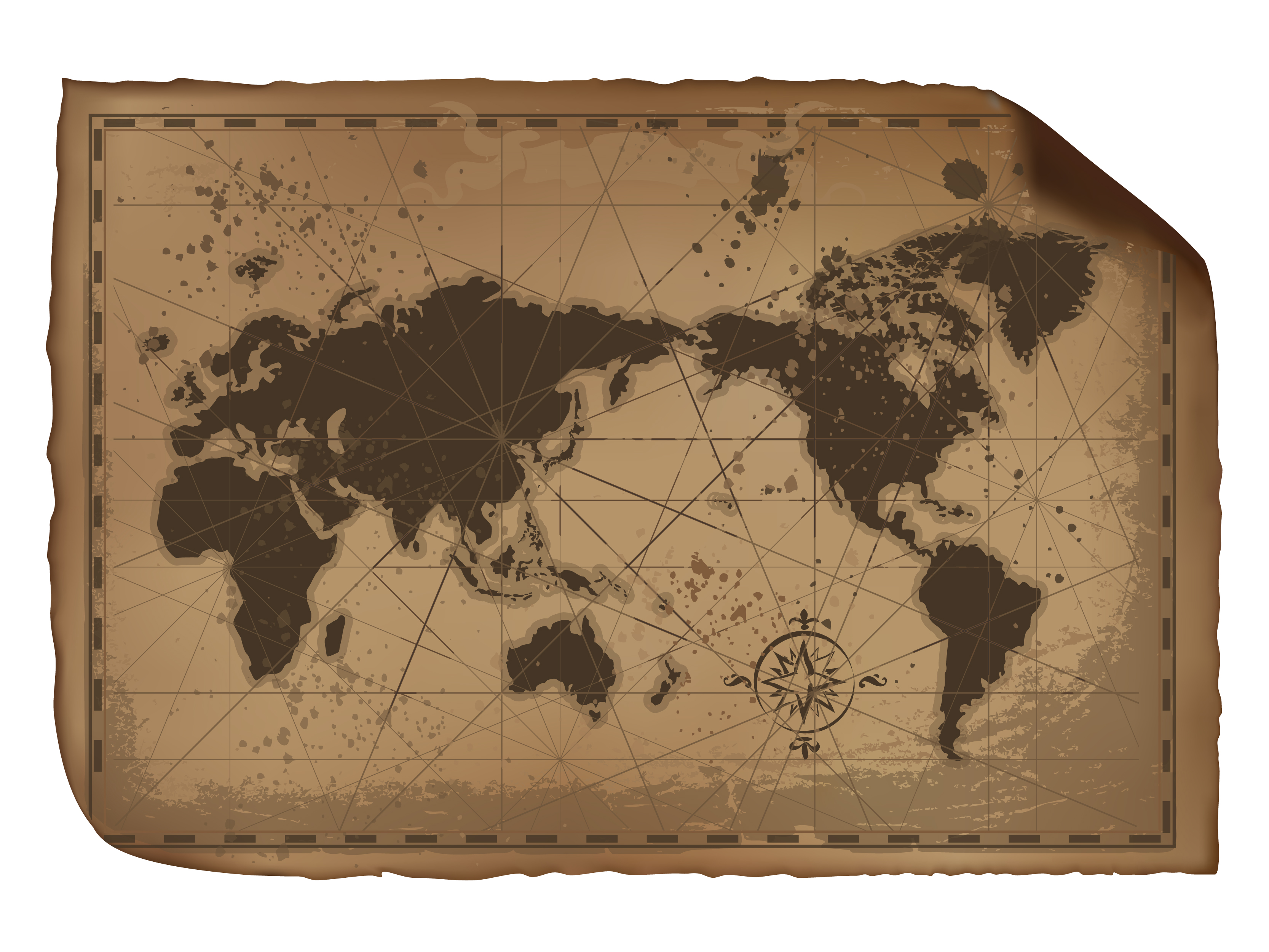 世界地図(全域)無料フリーイラスト｜旧マップ7