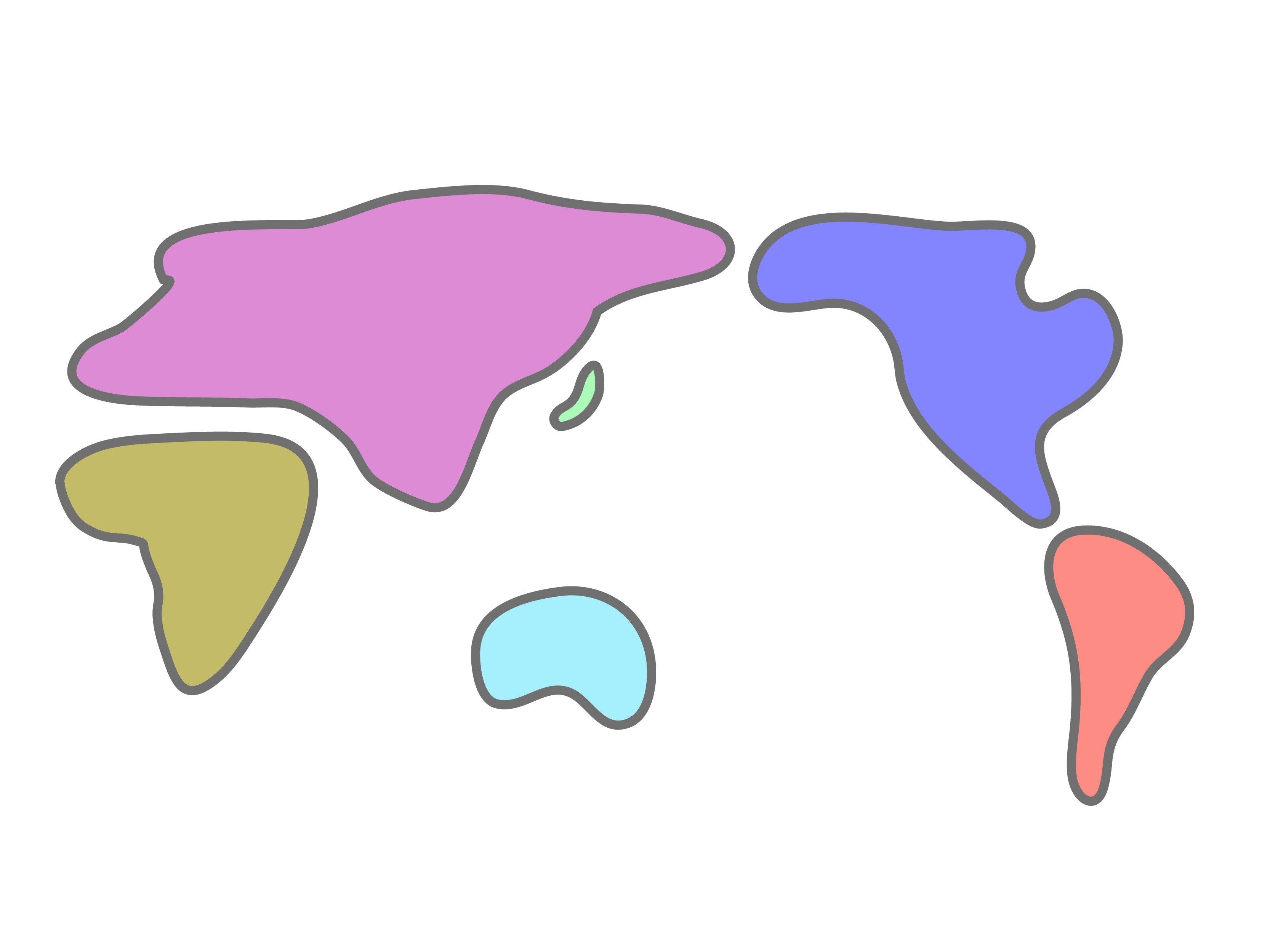 世界地図(全域)無料フリーイラスト｜簡易3