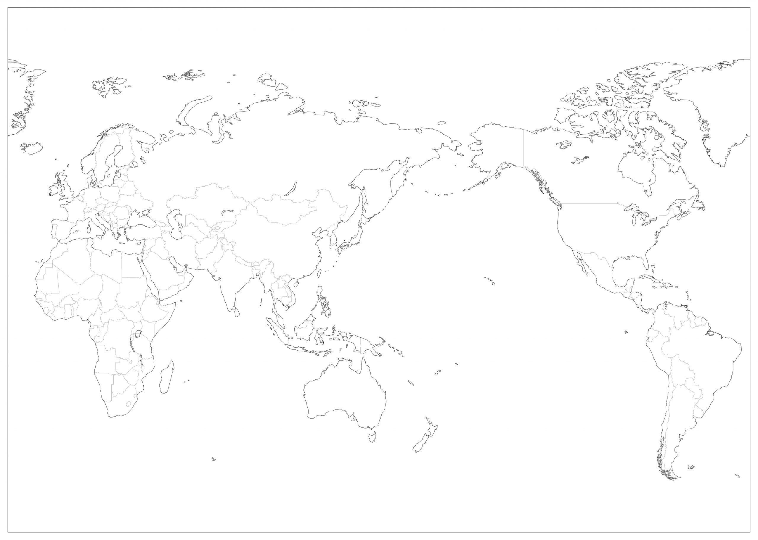 世界地図 全体図 イラストを無料ダウンロード