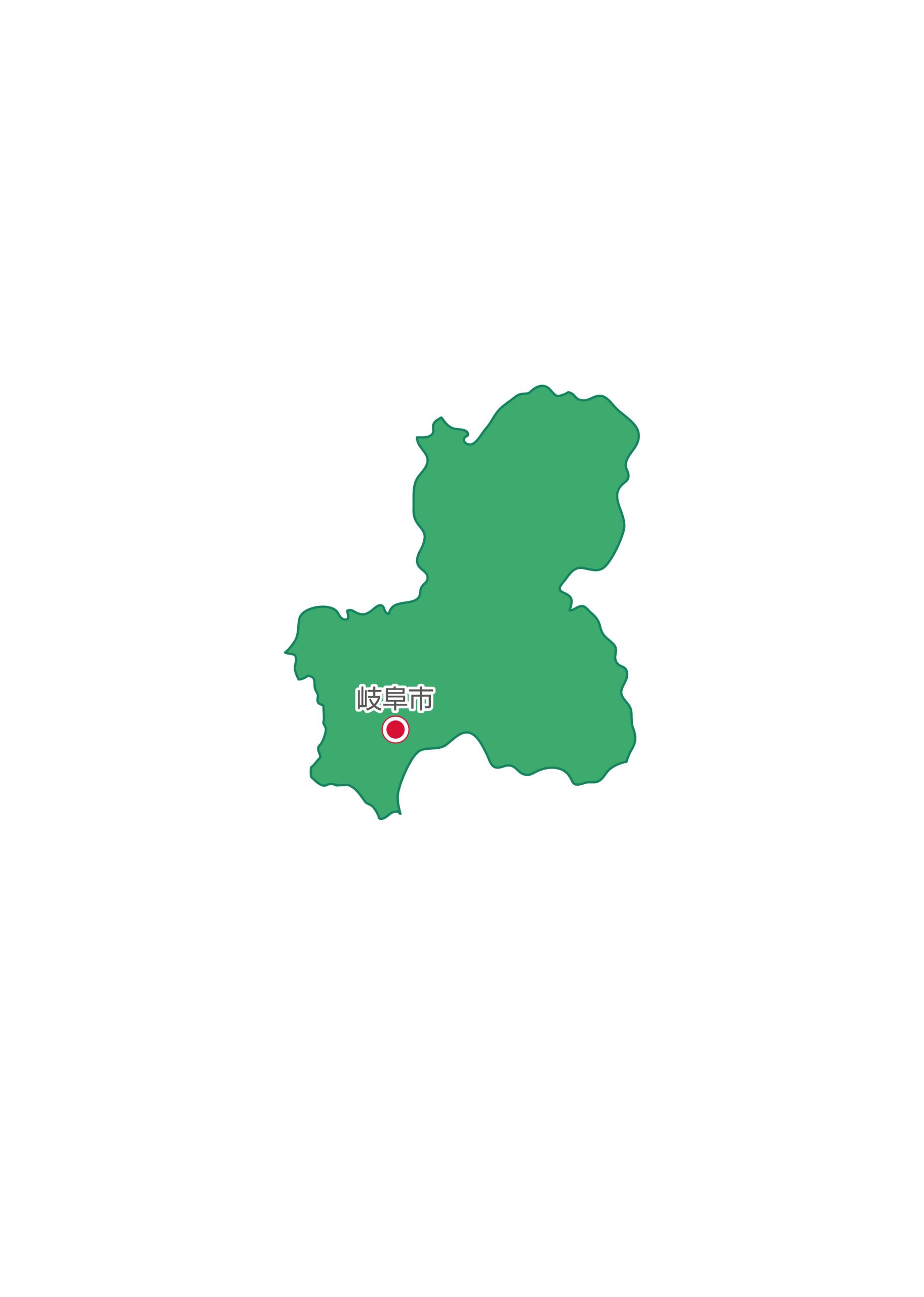 岐阜県無料フリーイラスト 日本語 県庁所在地あり 緑 岐阜県無料フリーイラスト 日本語 県庁所在地あり 緑