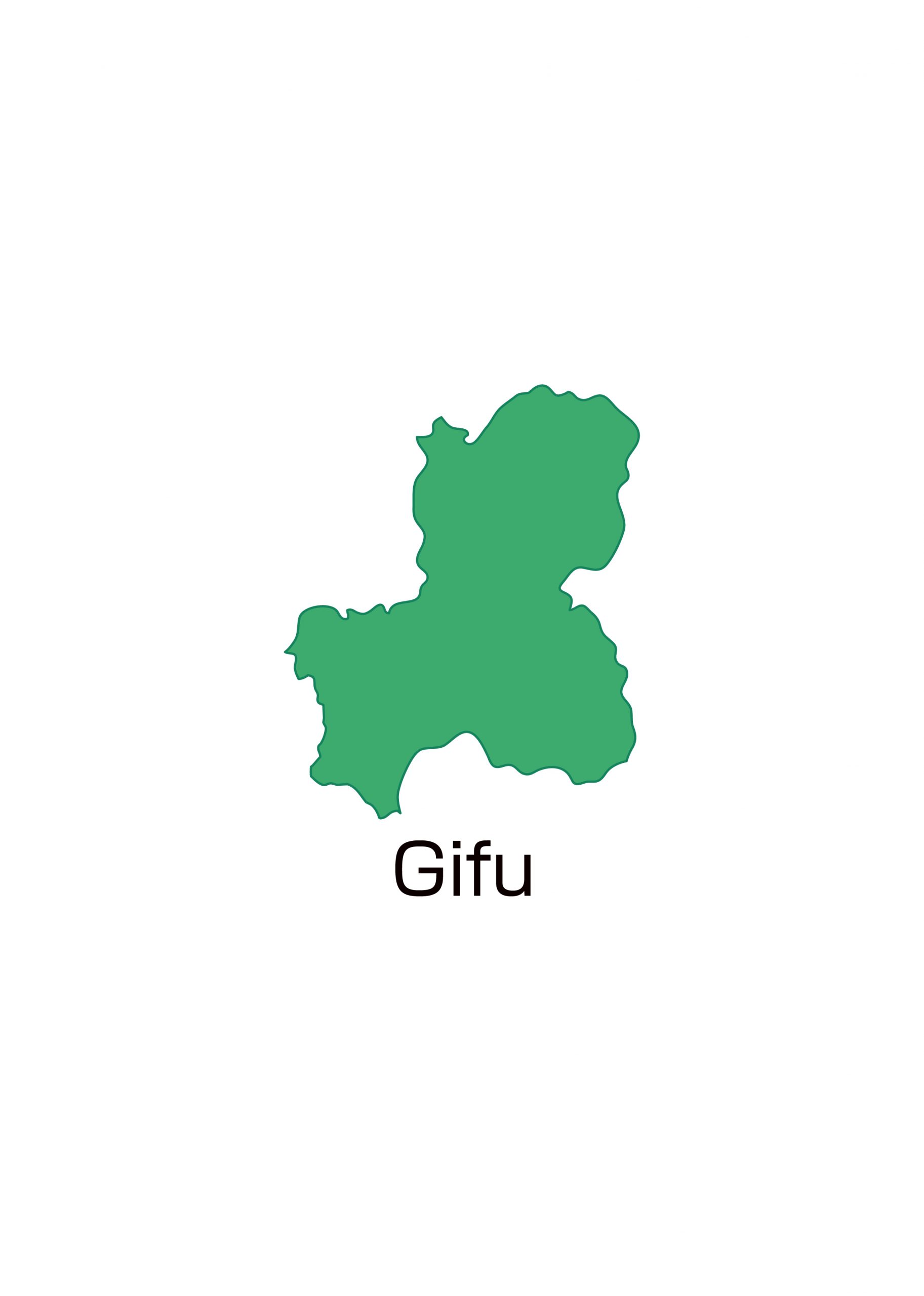 岐阜県無料フリーイラスト 英語 都道府県名あり 緑 岐阜県無料フリーイラスト 英語 都道府県名あり 緑