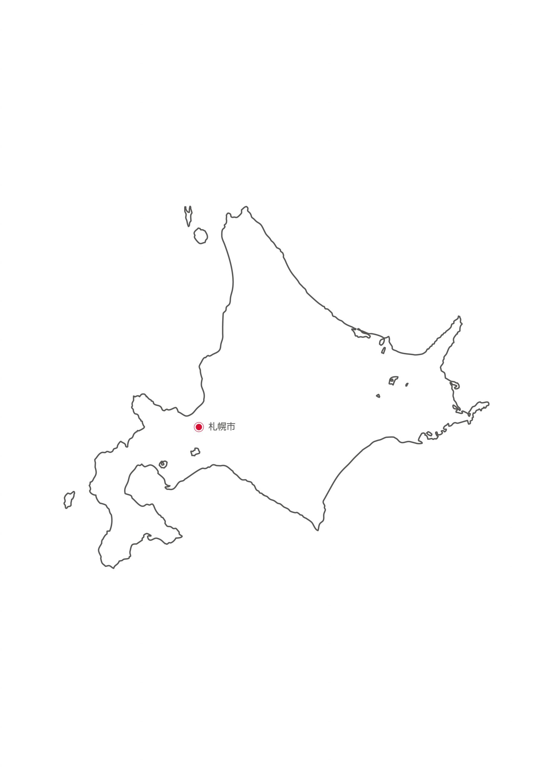 北海道の地図イラストを無料ダウンロード