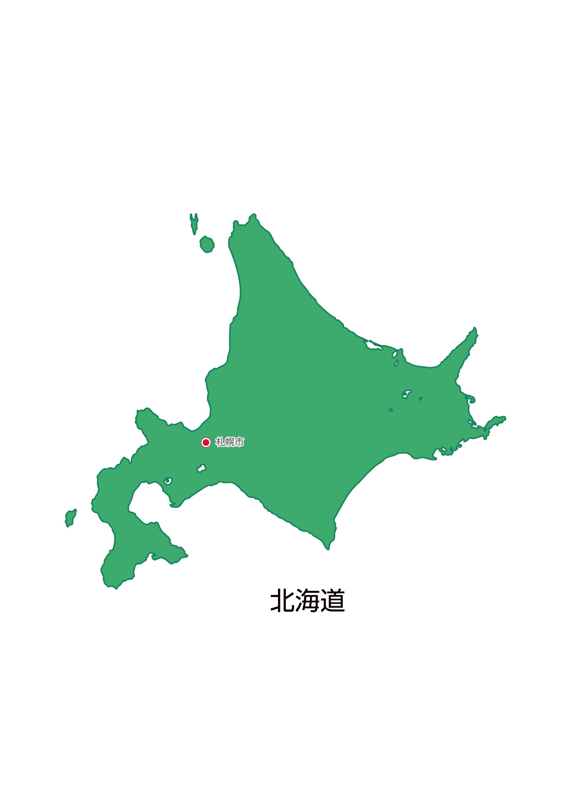 北海道地方の地図イラスト無料素材集