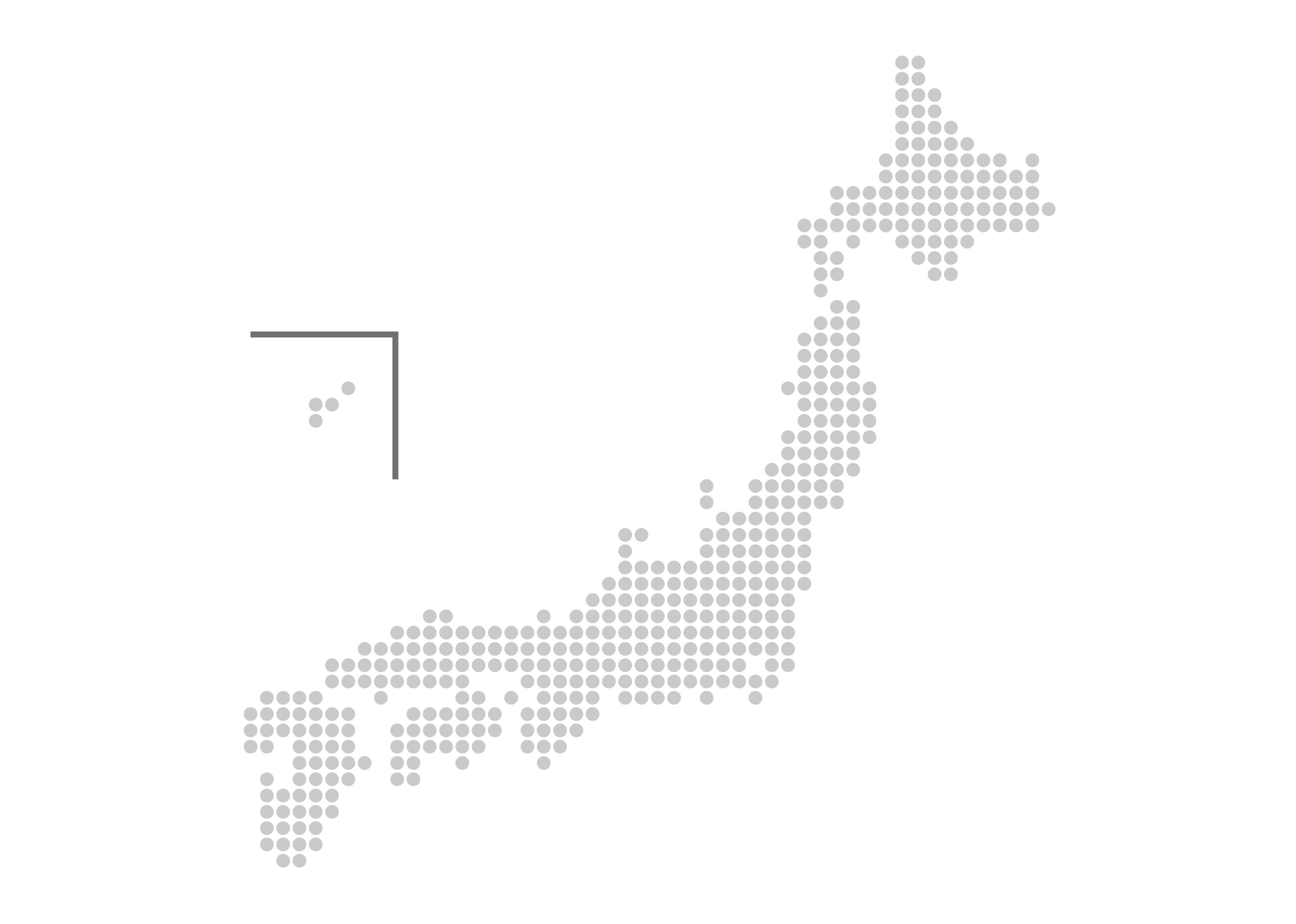 日本地図の無料イラスト素材集 都道府県名 県庁所在地あり