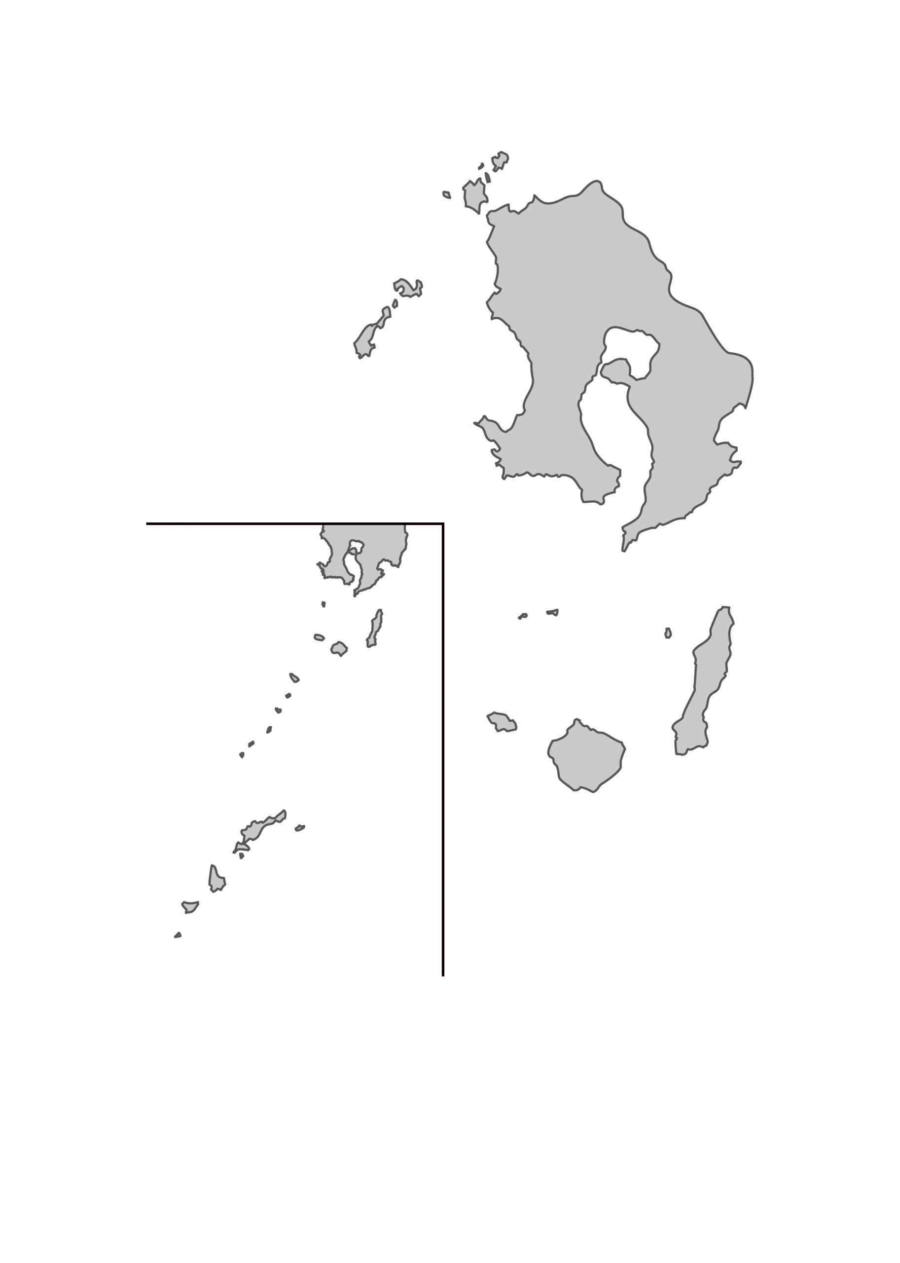 鹿児島県無料フリーイラスト 文字なし グレー