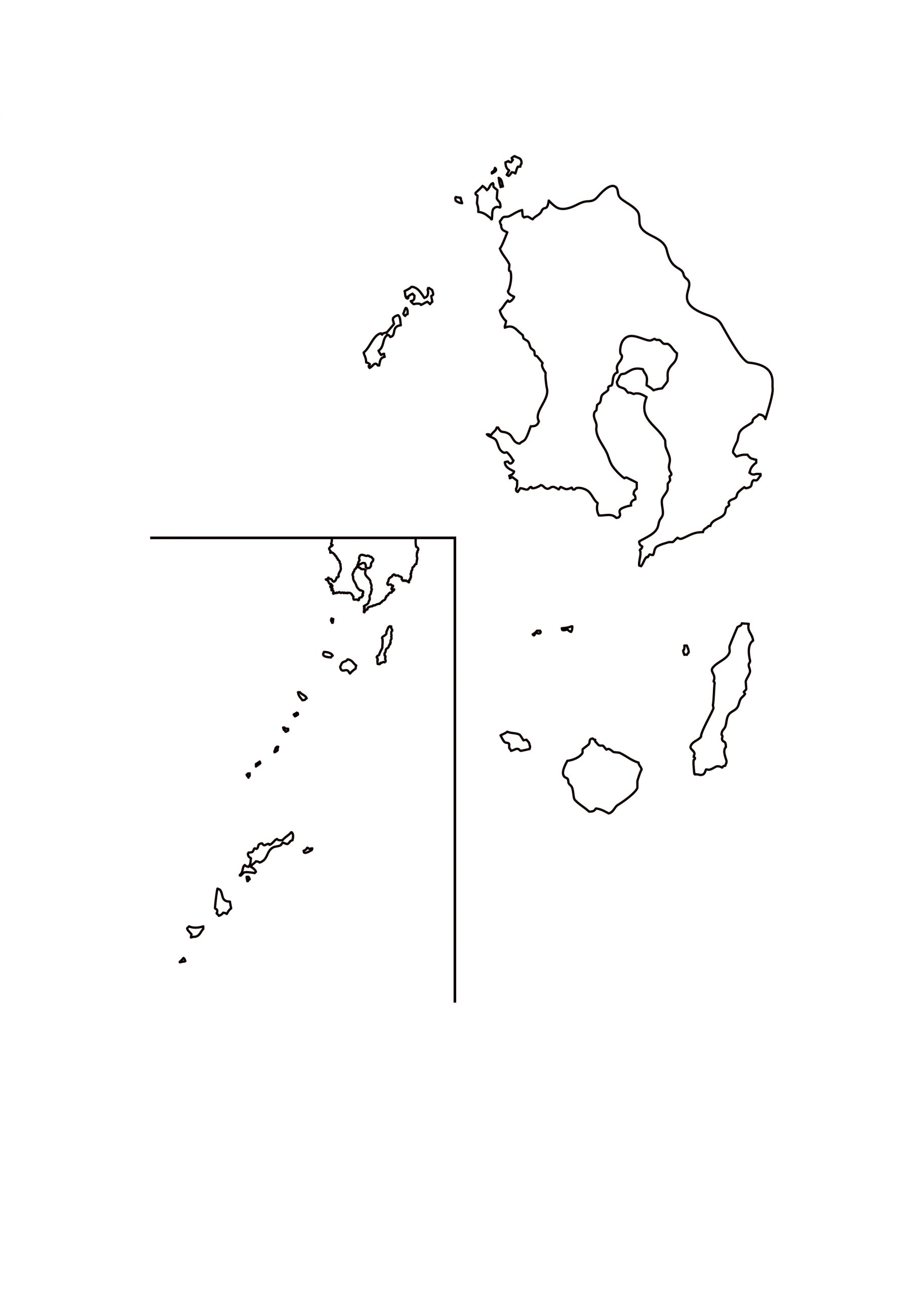 鹿児島県無料フリーイラスト 文字なし 白
