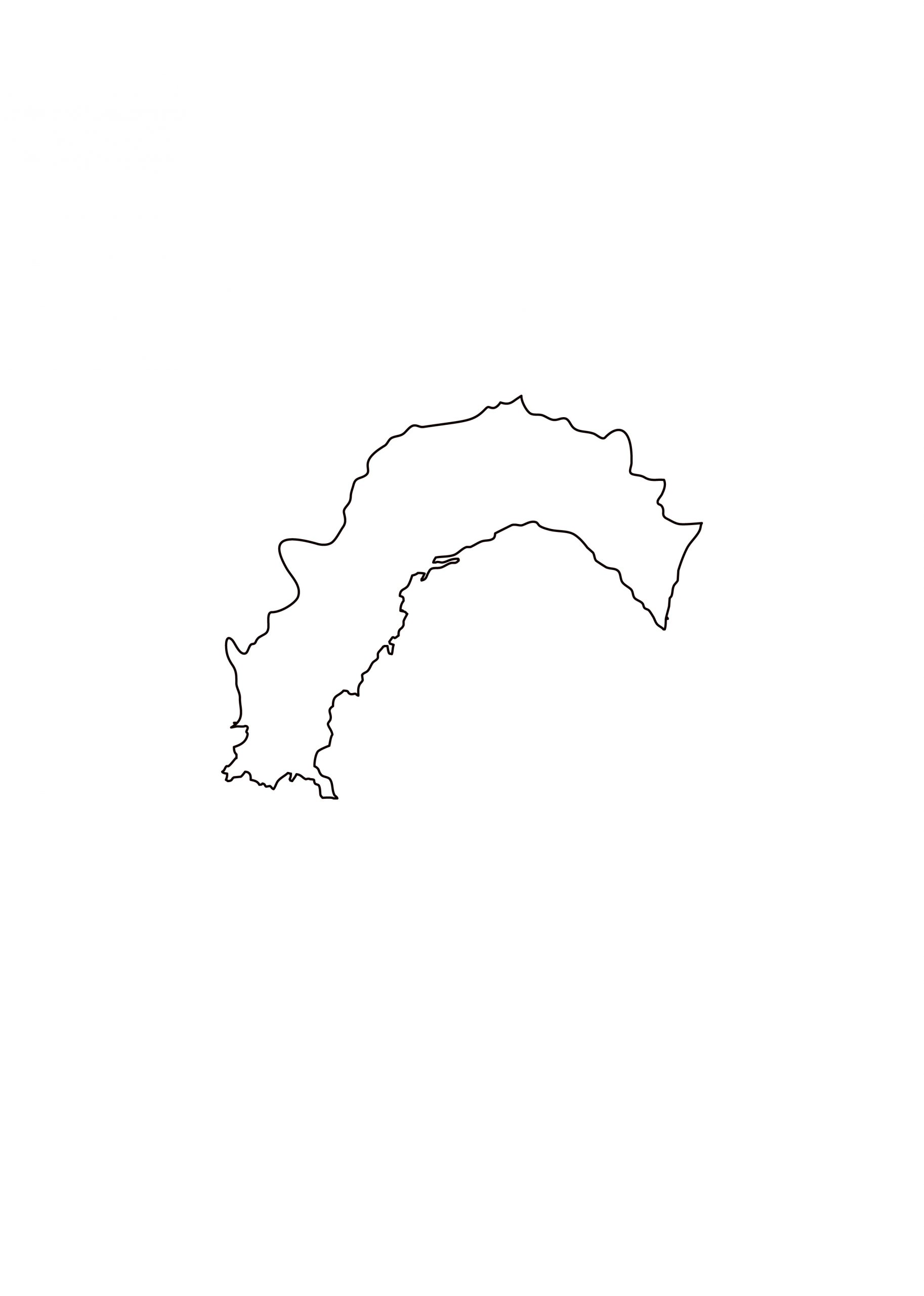 高知県無料フリーイラスト｜文字なし(白)