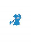 日本地図・熊本県・県庁所在地あり・ルビあり(青)
