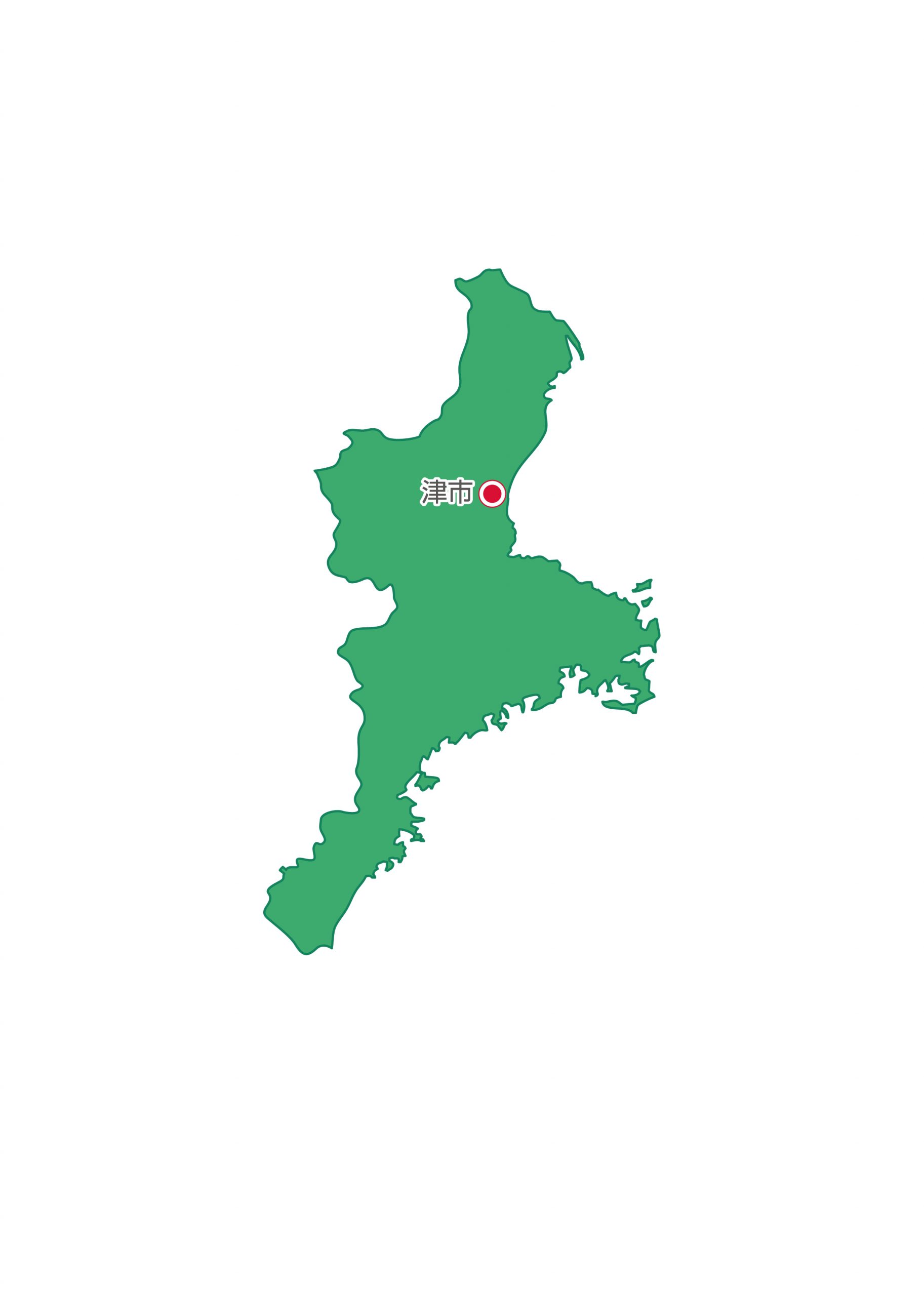 三重県無料フリーイラスト 日本語 県庁所在地あり 緑 三重県無料フリーイラスト 日本語 県庁所在地あり 緑