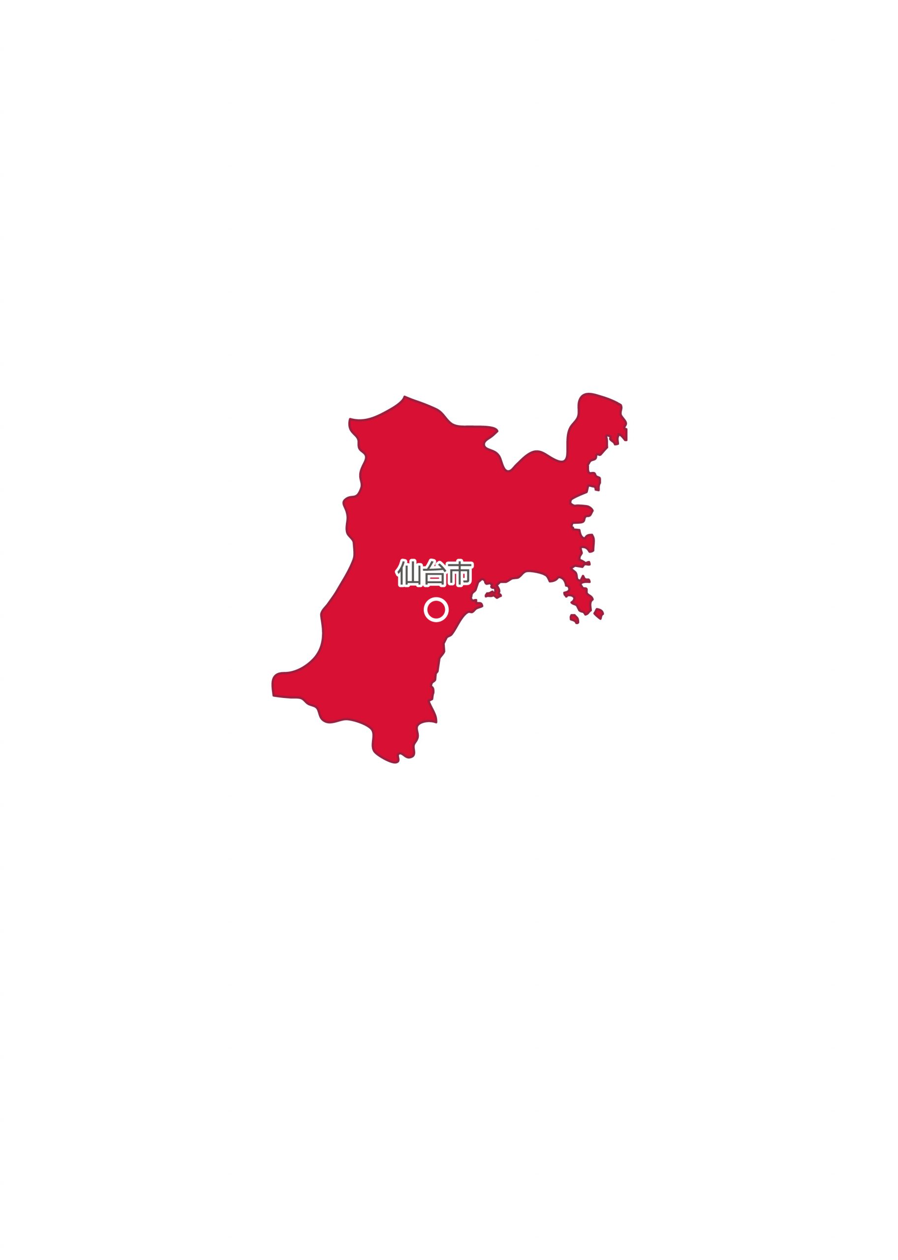 宮城県無料フリーイラスト 日本語 県庁所在地あり 赤 宮城県無料フリーイラスト 日本語 県庁所在地あり 赤