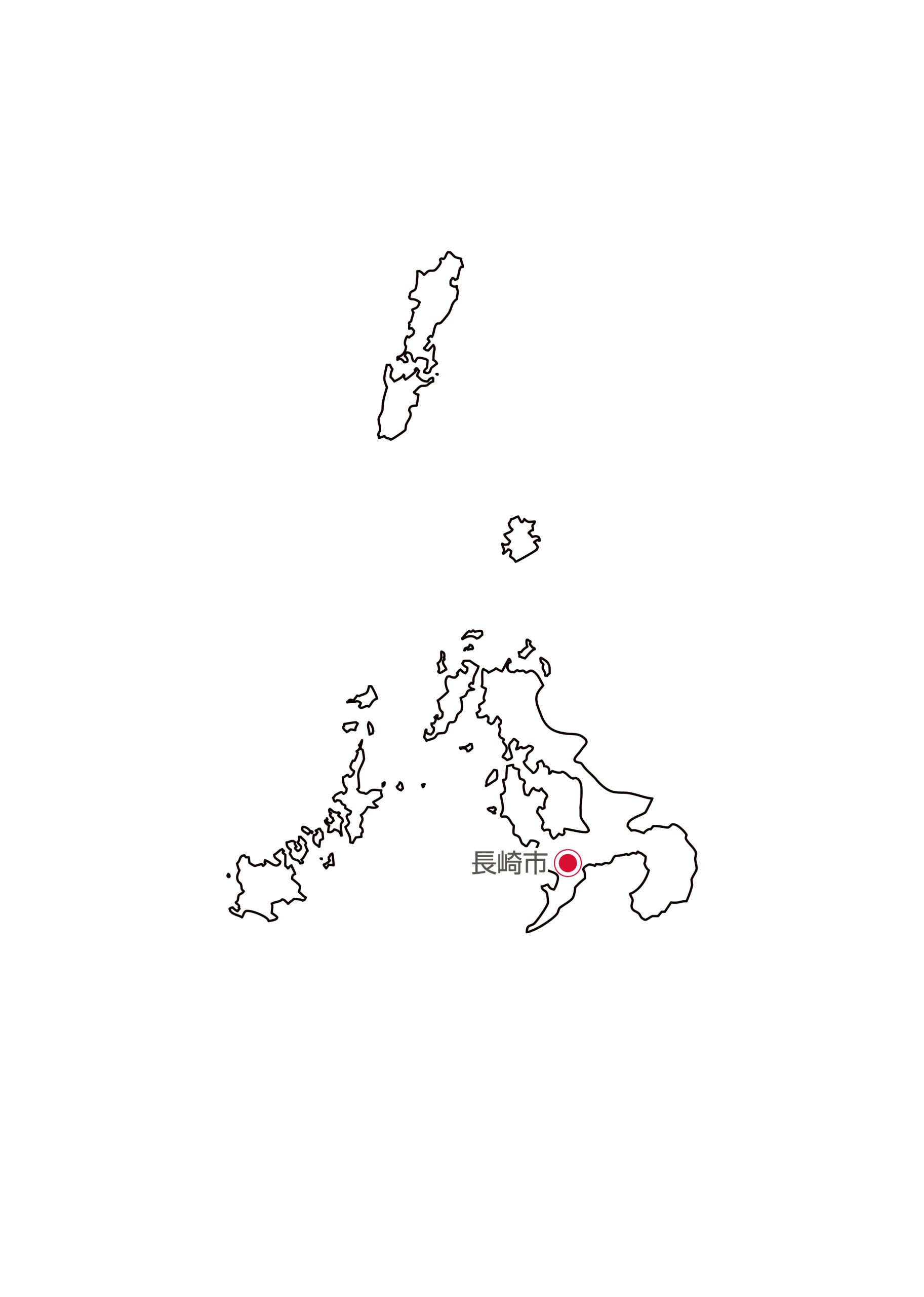 長崎県無料フリーイラスト 日本語 県庁所在地あり 白 長崎県無料フリーイラスト 日本語 県庁所在地あり 白