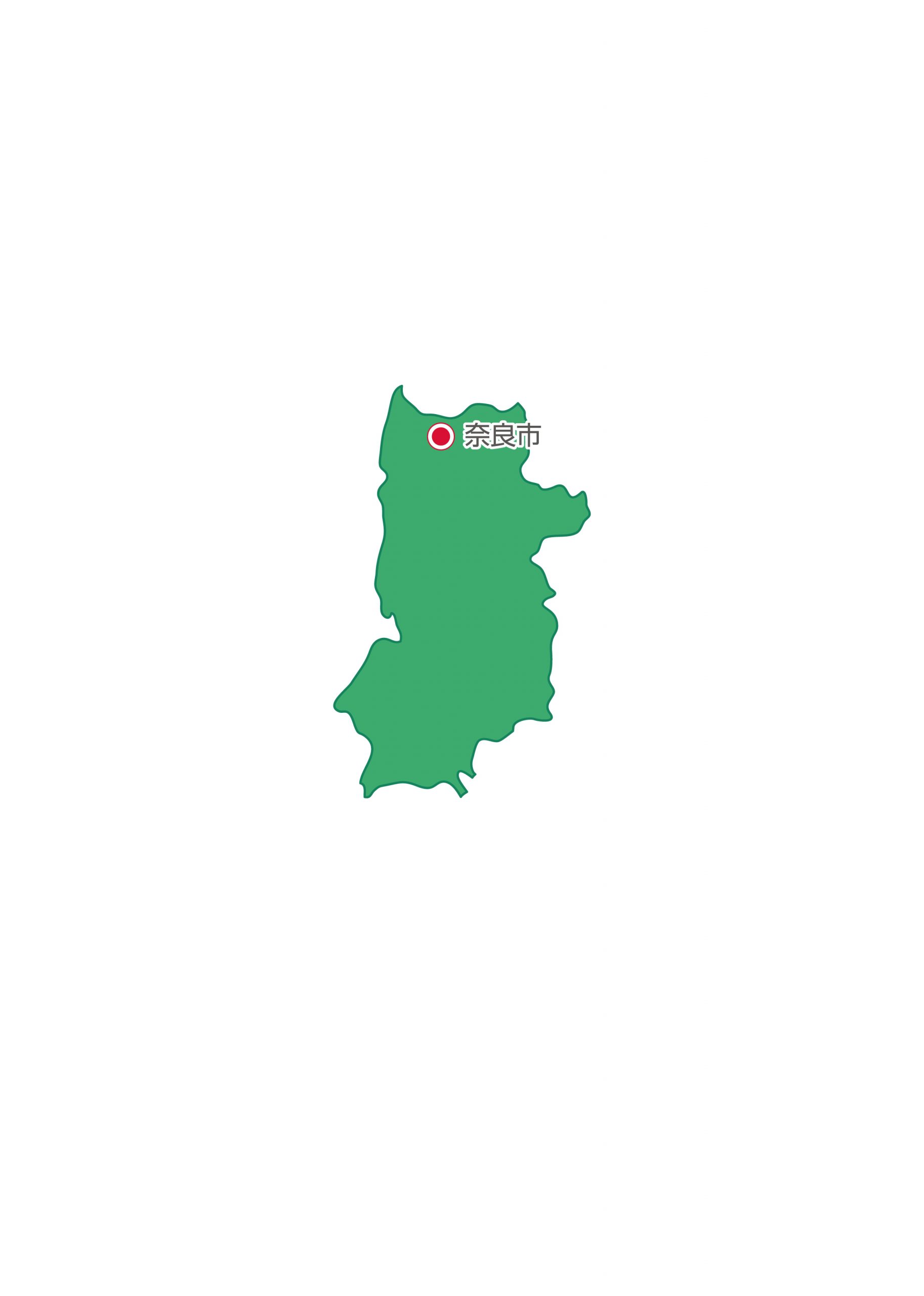 奈良県無料フリーイラスト 日本語 県庁所在地あり 緑 奈良県無料フリーイラスト 日本語 県庁所在地あり 緑