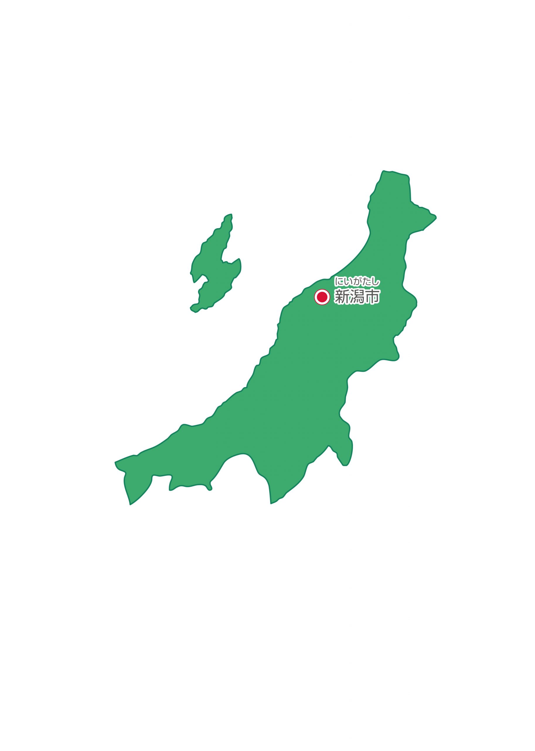 新潟県無料フリーイラスト 日本語 県庁所在地あり ルビあり 緑 新潟県無料フリーイラスト 日本語 県庁所在地あり ルビあり 緑