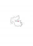 日本地図・大分県・県庁所在地あり・ルビあり(白)