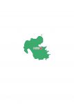 日本地図・大分県・県庁所在地あり(緑)