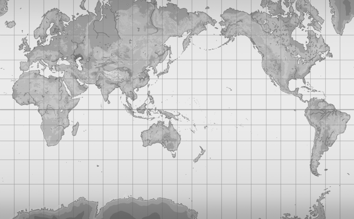 世界地図 メルカトル図法